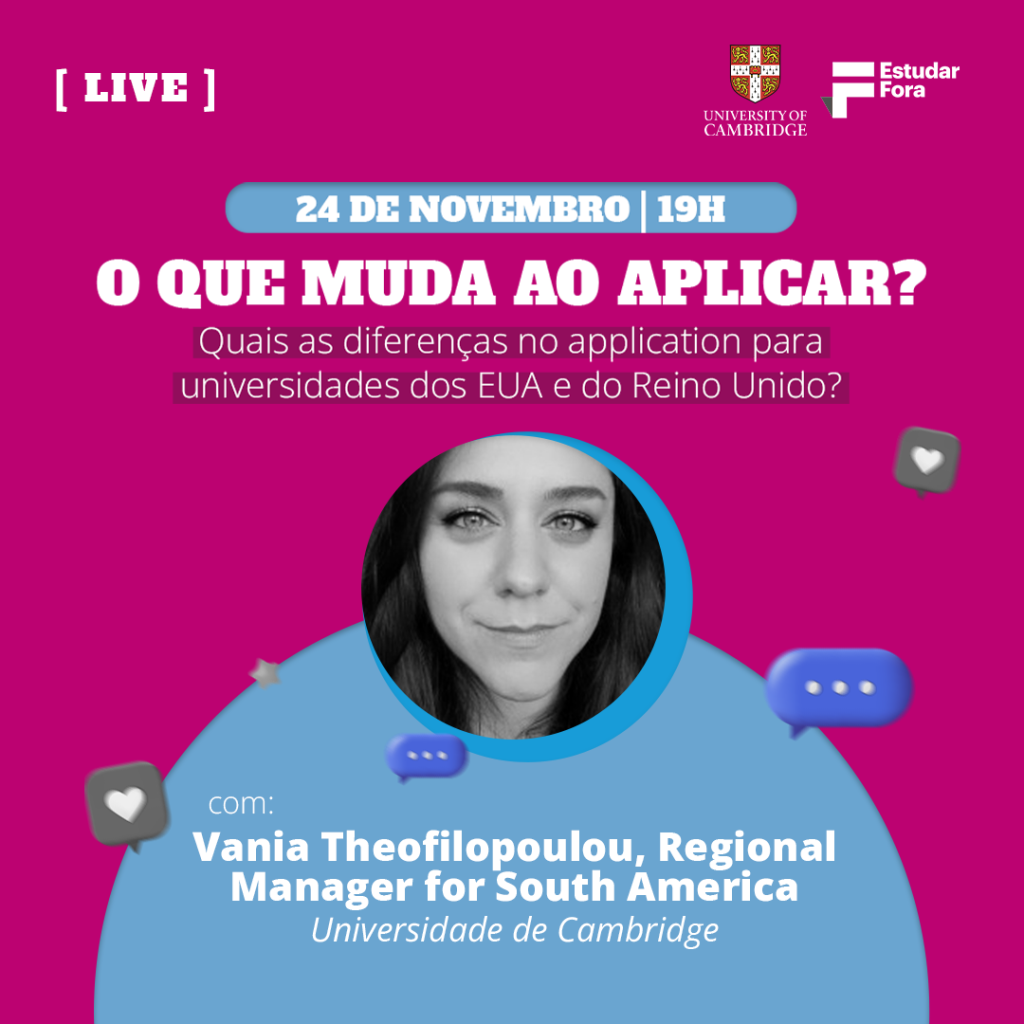 Evento online explica as diferenças dos processos de candidatura nos EUA e no Reino Unido